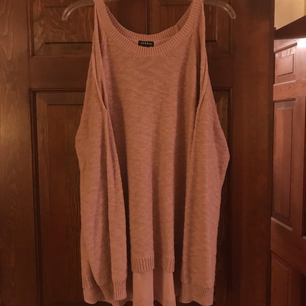 Torrid Cold Shoulder Butterfly Back Sweater